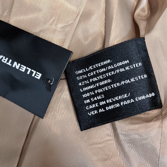 NWOT Ellen Tracy Tan Trench Coat - Picture 7 of 7